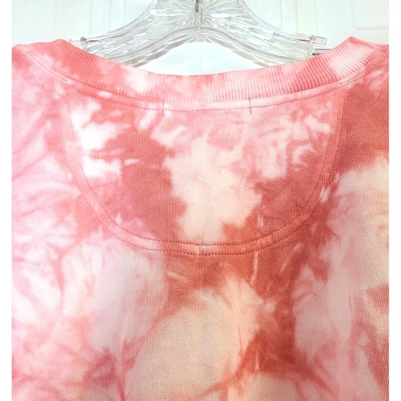 Rebecca Minkoff Rosie SweatshirtSize XL Tie-Dye Pink Pullover Balloon Sleeves - Picture 8 of 13